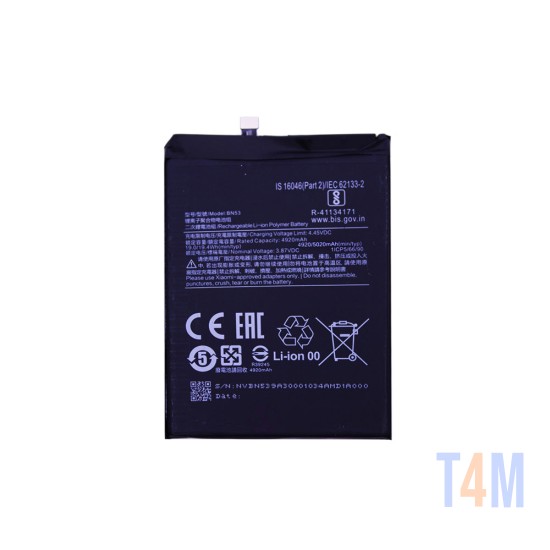 Battery (BN53) M2101K6G/M2101K6R for Xiaomi Redmi Note 9 Pro/Note 10 Pro 5020mAh